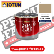 Jotun Demidekk Oljetäckfärg RAL 8031 Sandbraun – ölbasierte deckende Holz- und Wetterschutzfarbe, online kaufen bei Proma Farben