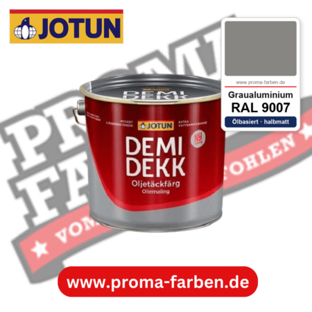 Jotun Demidekk Oljetäckfärg RAL 9007 Graualuminium – ölbasierte deckende Holz- und Wetterschutzfarbe, online kaufen bei Proma Farben