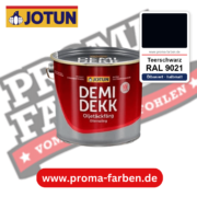 Jotun Demidekk Oljetäckfärg RAL 9021 Teerschwarz – ölbasierte deckende Holz- und Wetterschutzfarbe, online kaufen bei Proma Farben