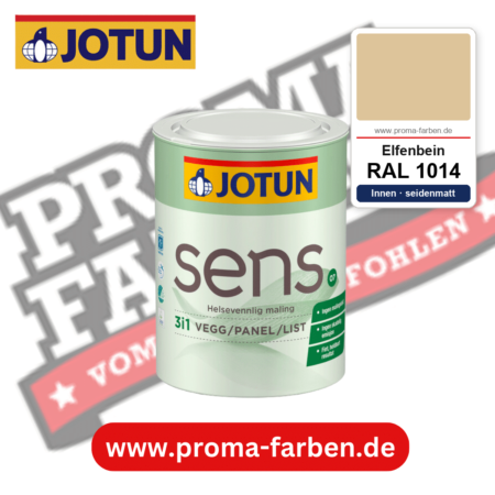 Jotun Sens Vegg/Panel/List 07 RAL 1014 Elfenbein – emissionsarme Innenwandfarbe für Allergiker, online kaufen bei Proma Farben