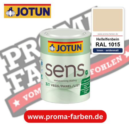 Jotun Sens Vegg/Panel/List 07 RAL 1015 Hellelfenbein – emissionsarme Innenwandfarbe für Allergiker, online kaufen bei Proma Farben