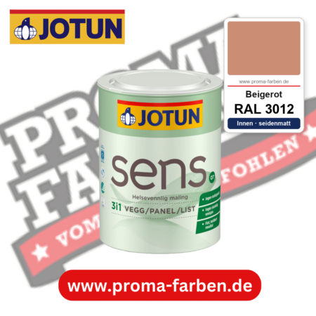 Jotun Sens Vegg/Panel/List 07 RAL 3012 Beigerot – emissionsarme Innenwandfarbe für Allergiker, online kaufen bei Proma Farben