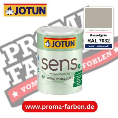 Jotun Sens Vegg/Panel/List 07 RAL 7032 Kieselgrau – emissionsarme Innenwandfarbe für Allergiker, online kaufen bei Proma Farben