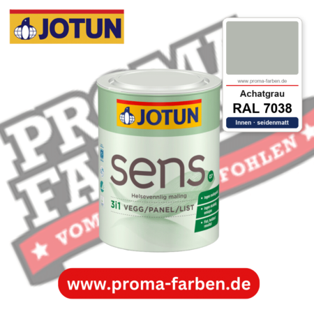 Jotun Sens Vegg/Panel/List 07 RAL 7038 Achatgrau – emissionsarme Innenwandfarbe für Allergiker, online kaufen bei Proma Farben