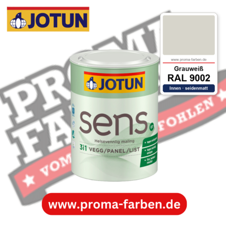 Jotun Sens Vegg/Panel/List 07 RAL 9002 Grauweiß – emissionsarme Innenwandfarbe für Allergiker, online kaufen bei Proma Farben