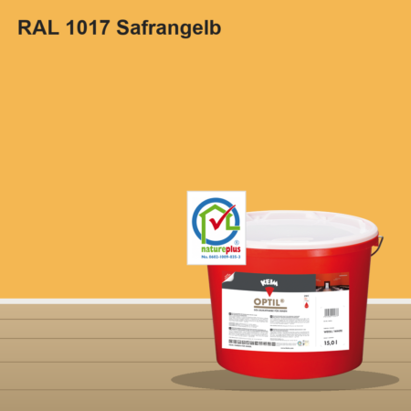 KEIM Optil Wandfarbe RAL 1017 Safrangelb – mineralische Silikat-Innenfarbe, online kaufen bei Proma Farben