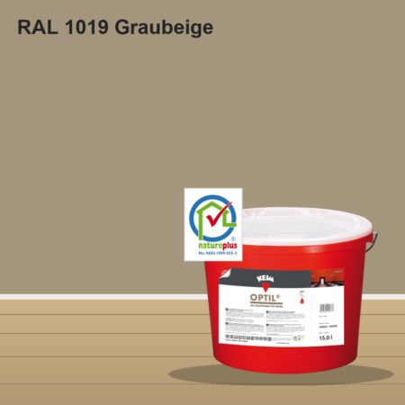 KEIM Optil Wandfarbe RAL 1019 Graubeige – mineralische Silikat-Innenfarbe, online kaufen bei Proma Farben
