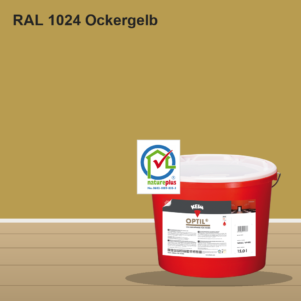 KEIM Optil Wandfarbe RAL 1024 Ockergelb – mineralische Silikat-Innenfarbe, online kaufen bei Proma Farben
