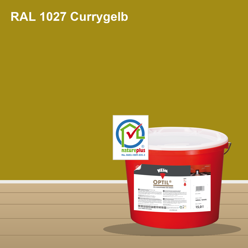 KEIM Optil Wandfarbe RAL 1027 Currygelb – mineralische Silikat-Innenfarbe, online kaufen bei Proma Farben