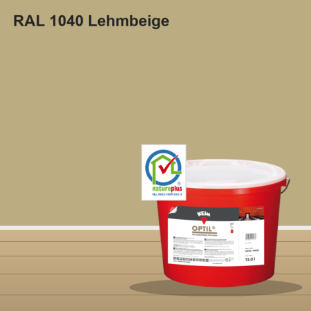 KEIM Optil Wandfarbe RAL 1040 Lehmbeige – mineralische Silikat-Innenfarbe, online kaufen bei Proma Farben