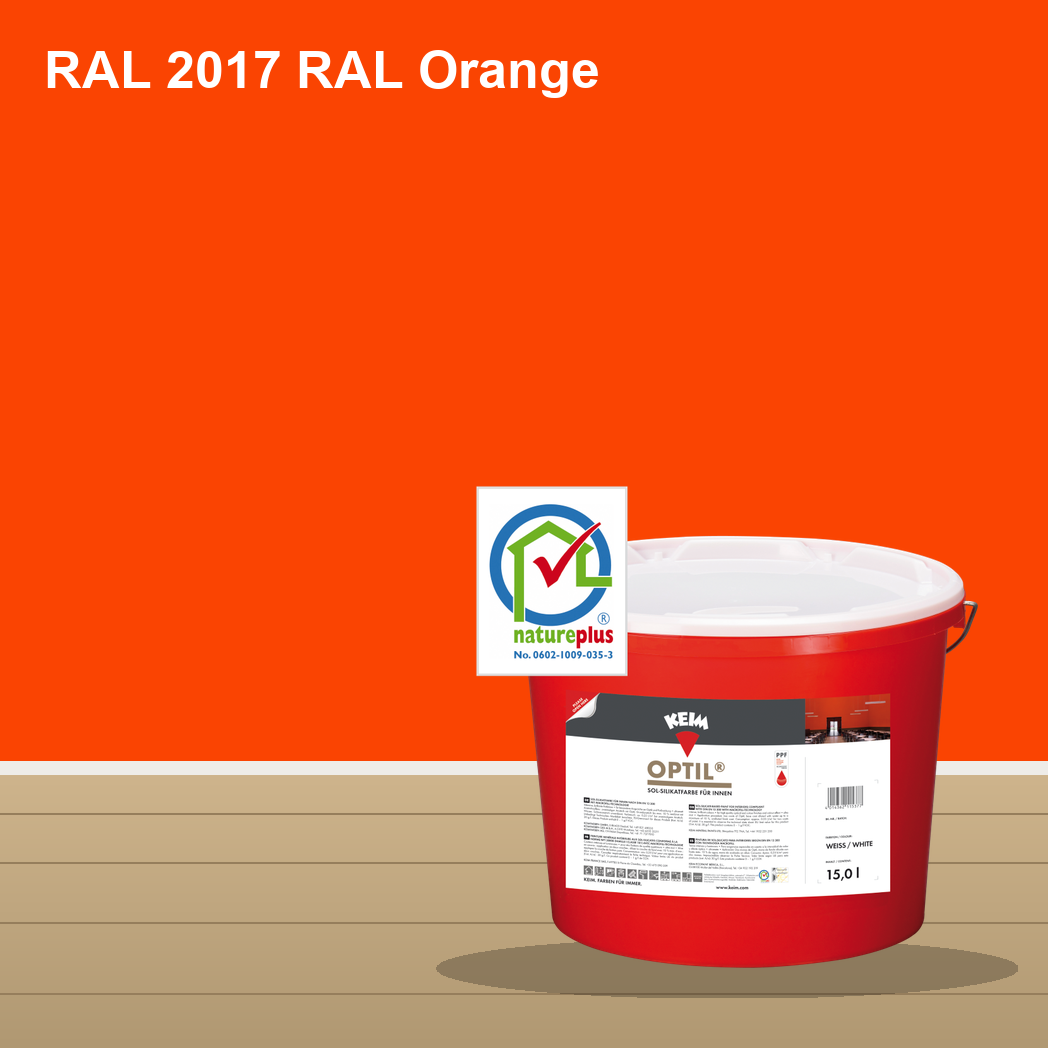 KEIM Optil Wandfarbe RAL 2017 RAL Orange – mineralische Silikat-Innenfarbe, online kaufen bei Proma Farben