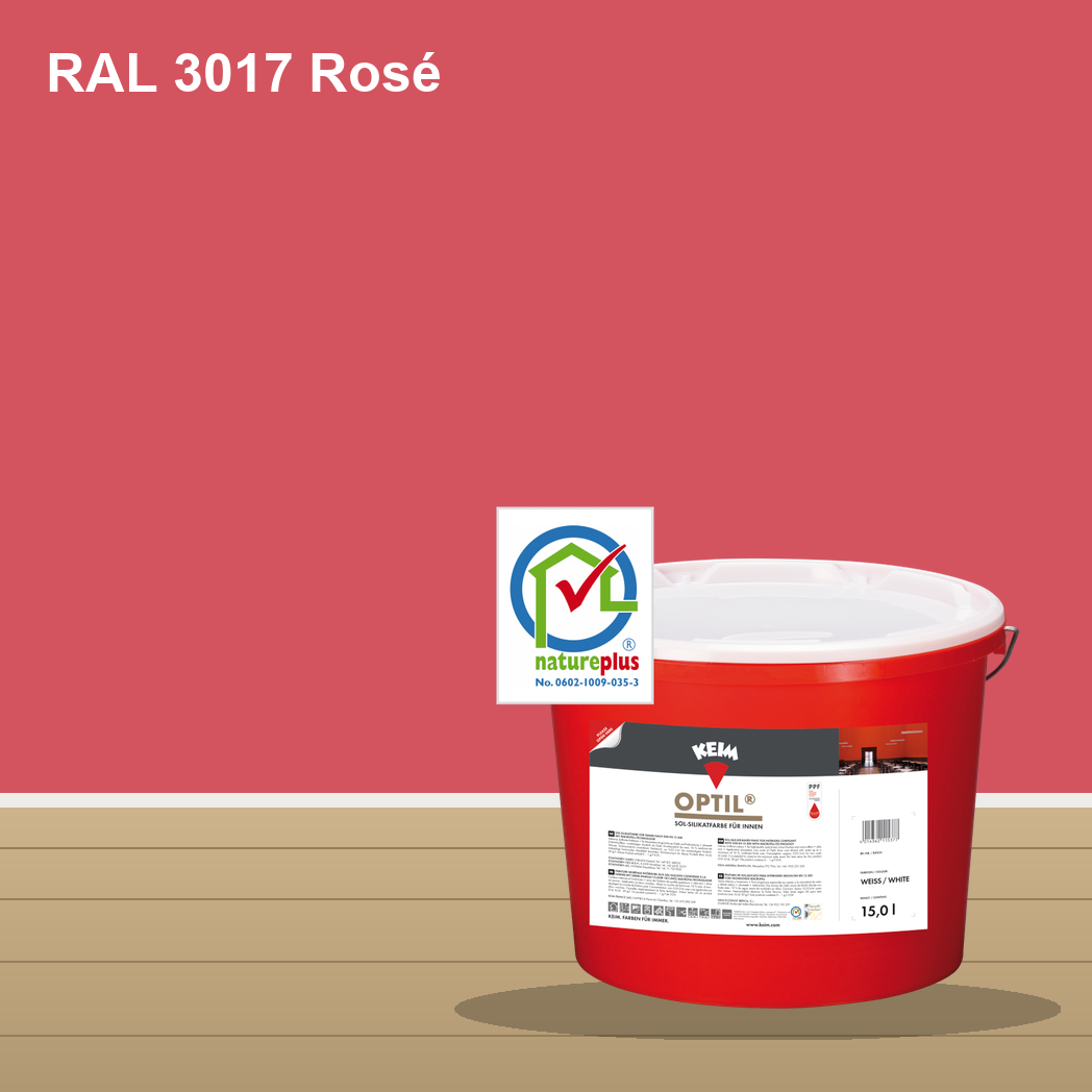 KEIM Optil Wandfarbe RAL 3017 Rosé – mineralische Silikat-Innenfarbe, online kaufen bei Proma Farben