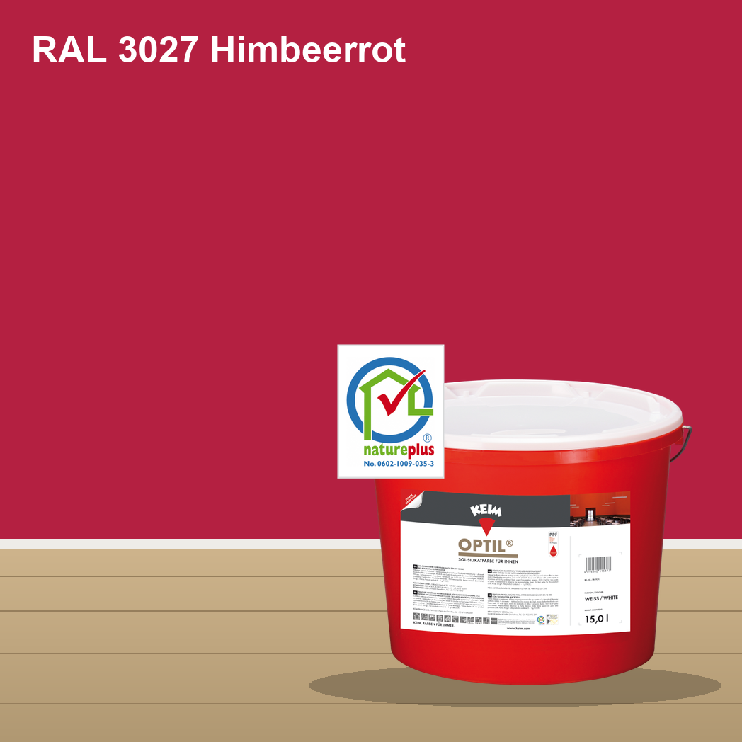 KEIM Optil Wandfarbe RAL 3027 Himbeerrot – mineralische Silikat-Innenfarbe, online kaufen bei Proma Farben