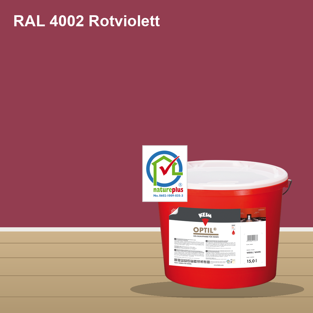 KEIM Optil Wandfarbe RAL 4002 Rotviolett – mineralische Silikat-Innenfarbe, online kaufen bei Proma Farben