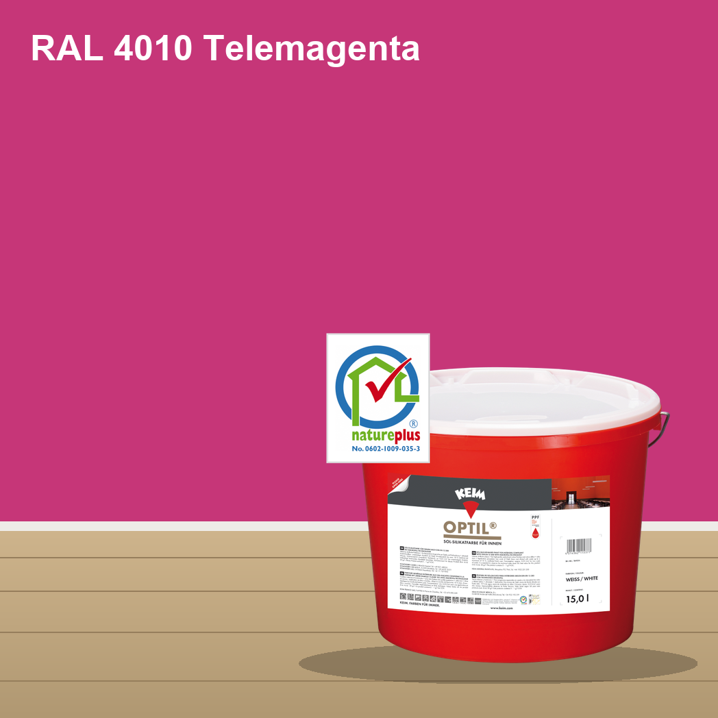 KEIM Optil Wandfarbe RAL 4010 Telemagenta – mineralische Silikat-Innenfarbe, online kaufen bei Proma Farben