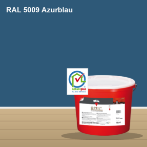 KEIM Optil Wandfarbe RAL 5009 Azurblau – mineralische Silikat-Innenfarbe, online kaufen bei Proma Farben