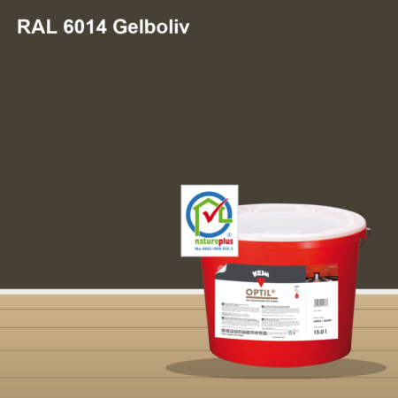 KEIM Optil Wandfarbe RAL 6014 Gelboliv – mineralische Silikat-Innenfarbe, online kaufen bei Proma Farben