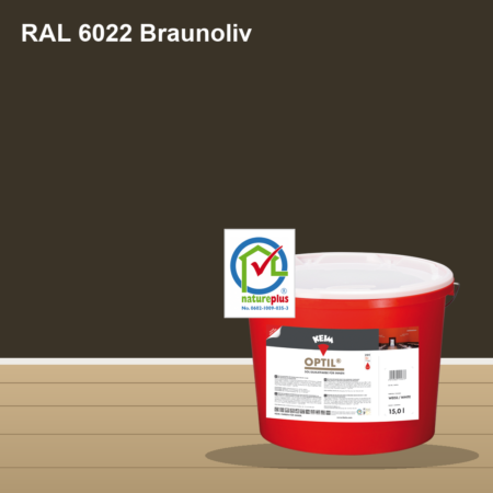 KEIM Optil Wandfarbe RAL 6022 Braunoliv – mineralische Silikat-Innenfarbe, online kaufen bei Proma Farben