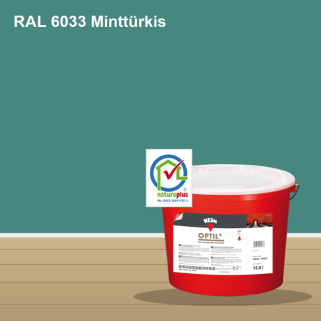 KEIM Optil Wandfarbe RAL 6033 Minttürkis – mineralische Silikat-Innenfarbe, online kaufen bei Proma Farben