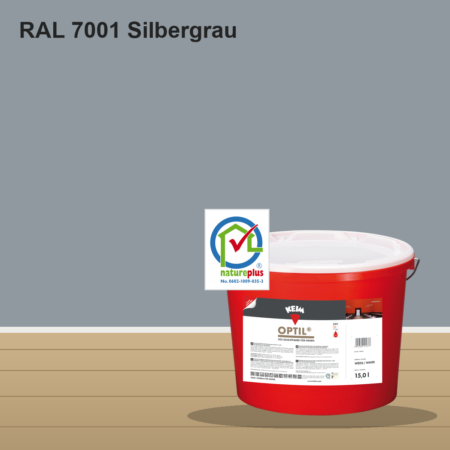 KEIM Optil Wandfarbe RAL 7001 Silbergrau – mineralische Silikat-Innenfarbe, online kaufen bei Proma Farben