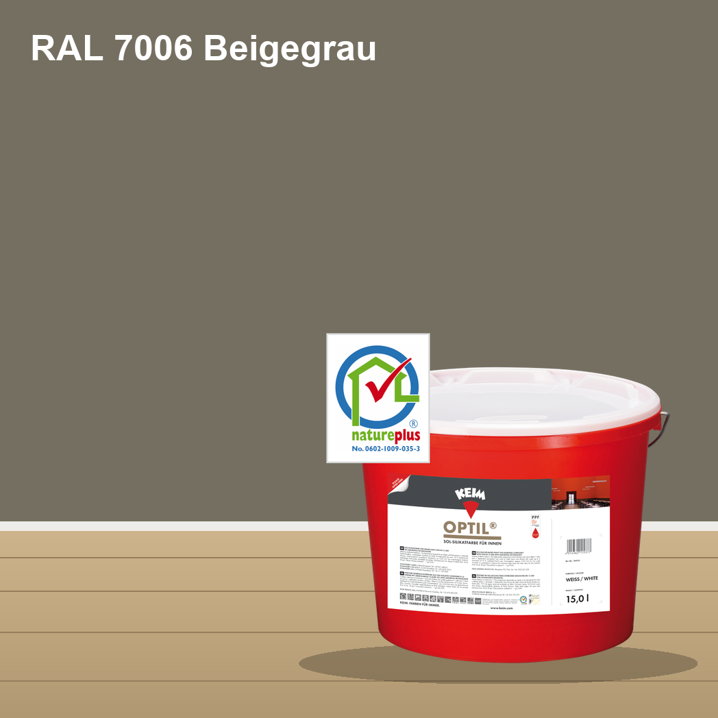 KEIM Optil Wandfarbe RAL 7006 Beigegrau – mineralische Silikat-Innenfarbe, online kaufen bei Proma Farben