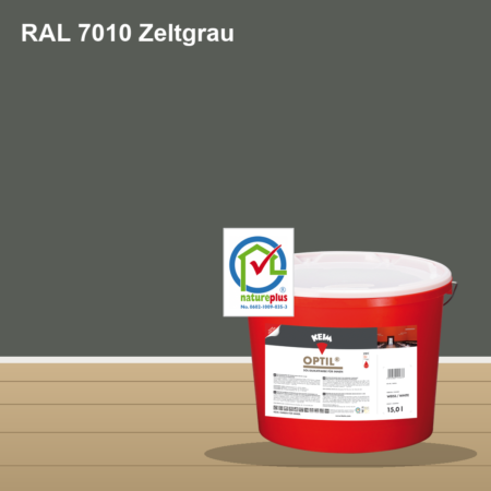KEIM Optil Wandfarbe RAL 7010 Zeltgrau – mineralische Silikat-Innenfarbe, online kaufen bei Proma Farben