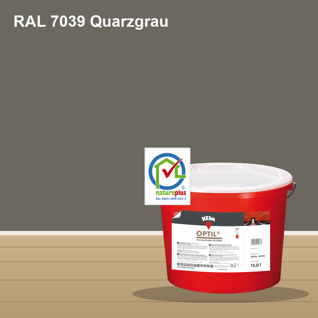 KEIM Optil Wandfarbe RAL 7039 Quarzgrau – mineralische Silikat-Innenfarbe, online kaufen bei Proma Farben