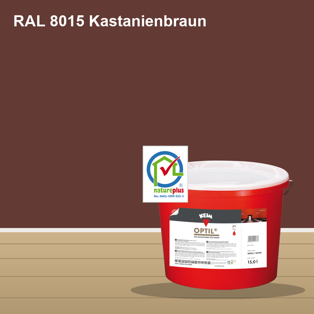 KEIM Optil Wandfarbe RAL 8015 Kastanienbraun – mineralische Silikat-Innenfarbe, online kaufen bei Proma Farben