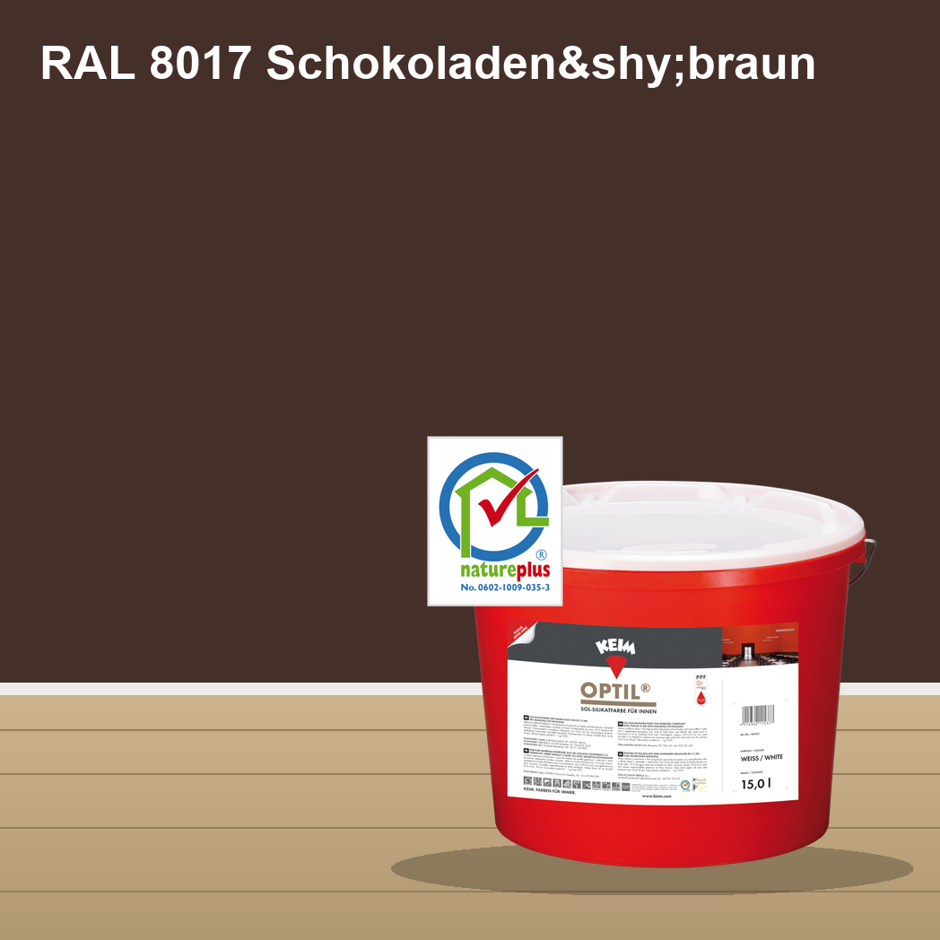 KEIM Optil Wandfarbe RAL 8017 Schokoladenbraun – mineralische Silikat-Innenfarbe, online kaufen bei Proma Farben
