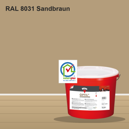 KEIM Optil Wandfarbe RAL 8031 Sandbraun – mineralische Silikat-Innenfarbe, online kaufen bei Proma Farben