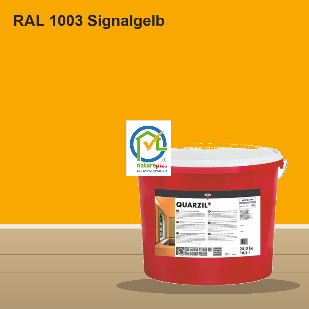 KEIM Quarzil Wandfarbe RAL 1003 Signalgelb – mineralische Silikat-Innenfarbe, online kaufen bei Proma Farben