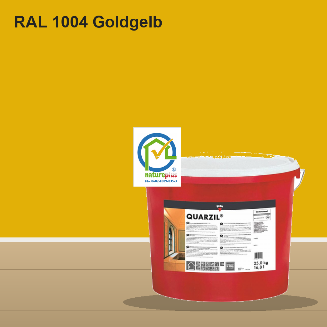 KEIM Quarzil Wandfarbe RAL 1004 Goldgelb – mineralische Silikat-Innenfarbe, online kaufen bei Proma Farben