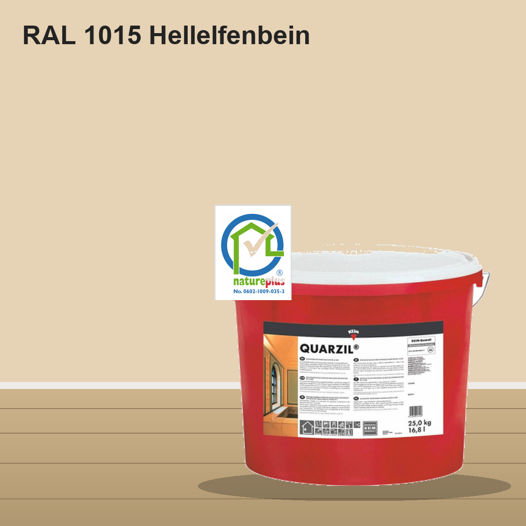 KEIM Quarzil Wandfarbe RAL 1015 Hellelfenbein – mineralische Silikat-Innenfarbe, online kaufen bei Proma Farben