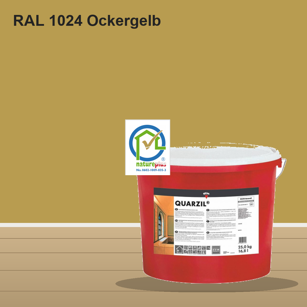 KEIM Quarzil Wandfarbe RAL 1024 Ockergelb – mineralische Silikat-Innenfarbe, online kaufen bei Proma Farben
