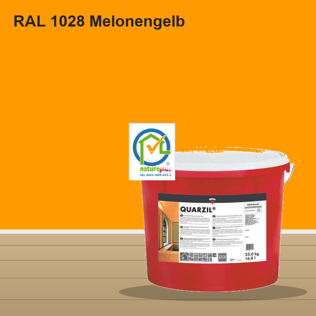 KEIM Quarzil Wandfarbe RAL 1028 Melonengelb – mineralische Silikat-Innenfarbe, online kaufen bei Proma Farben