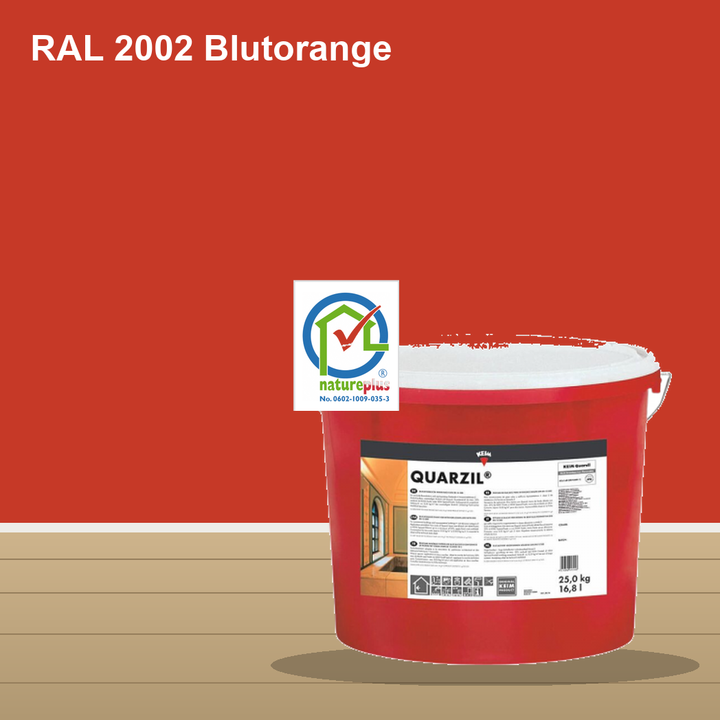 KEIM Quarzil Wandfarbe RAL 2002 Blutorange – mineralische Silikat-Innenfarbe, online kaufen bei Proma Farben