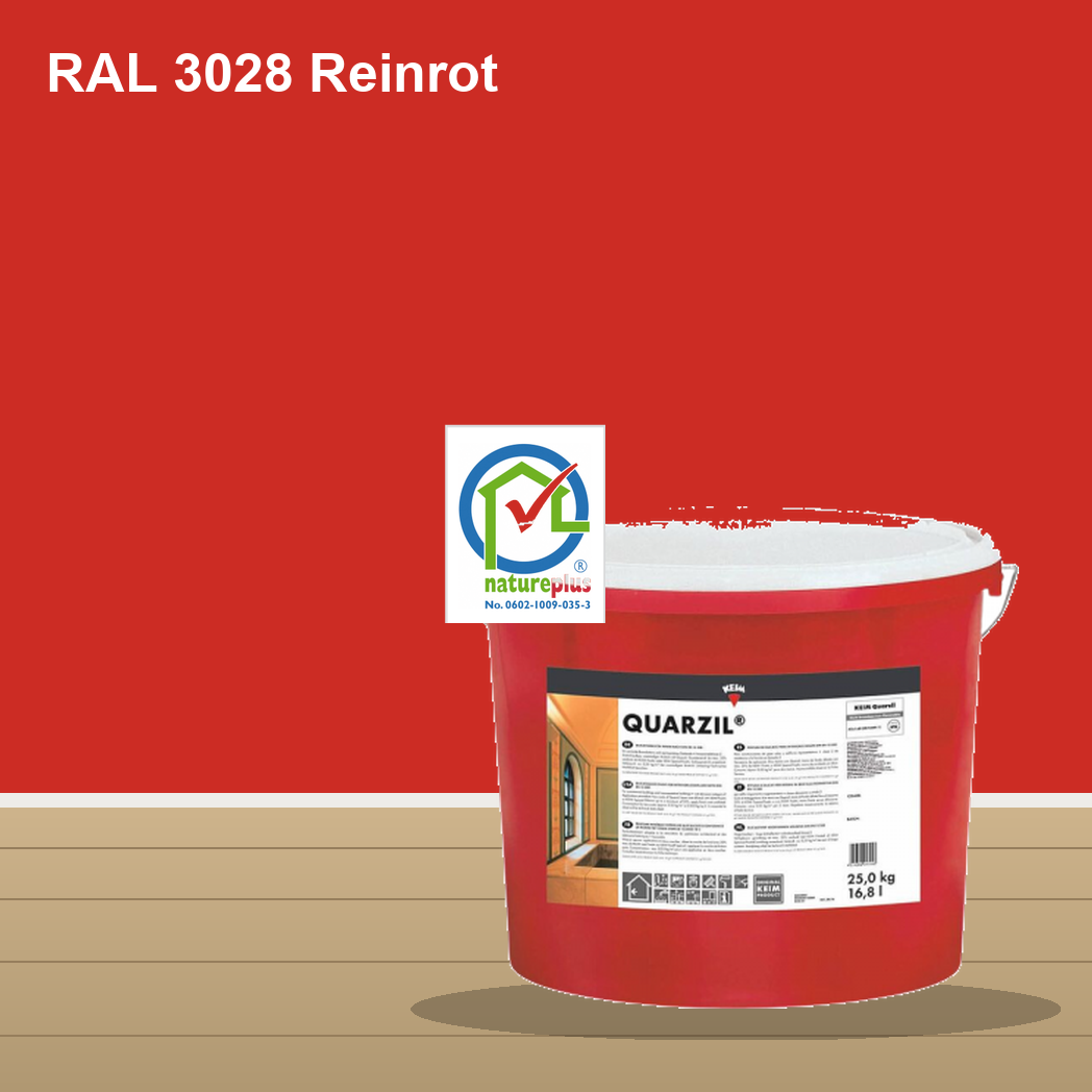 KEIM Quarzil Wandfarbe RAL 3028 Reinrot – mineralische Silikat-Innenfarbe, online kaufen bei Proma Farben