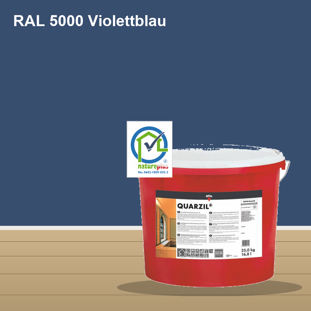 KEIM Quarzil Wandfarbe RAL 5000 Violettblau – mineralische Silikat-Innenfarbe, online kaufen bei Proma Farben