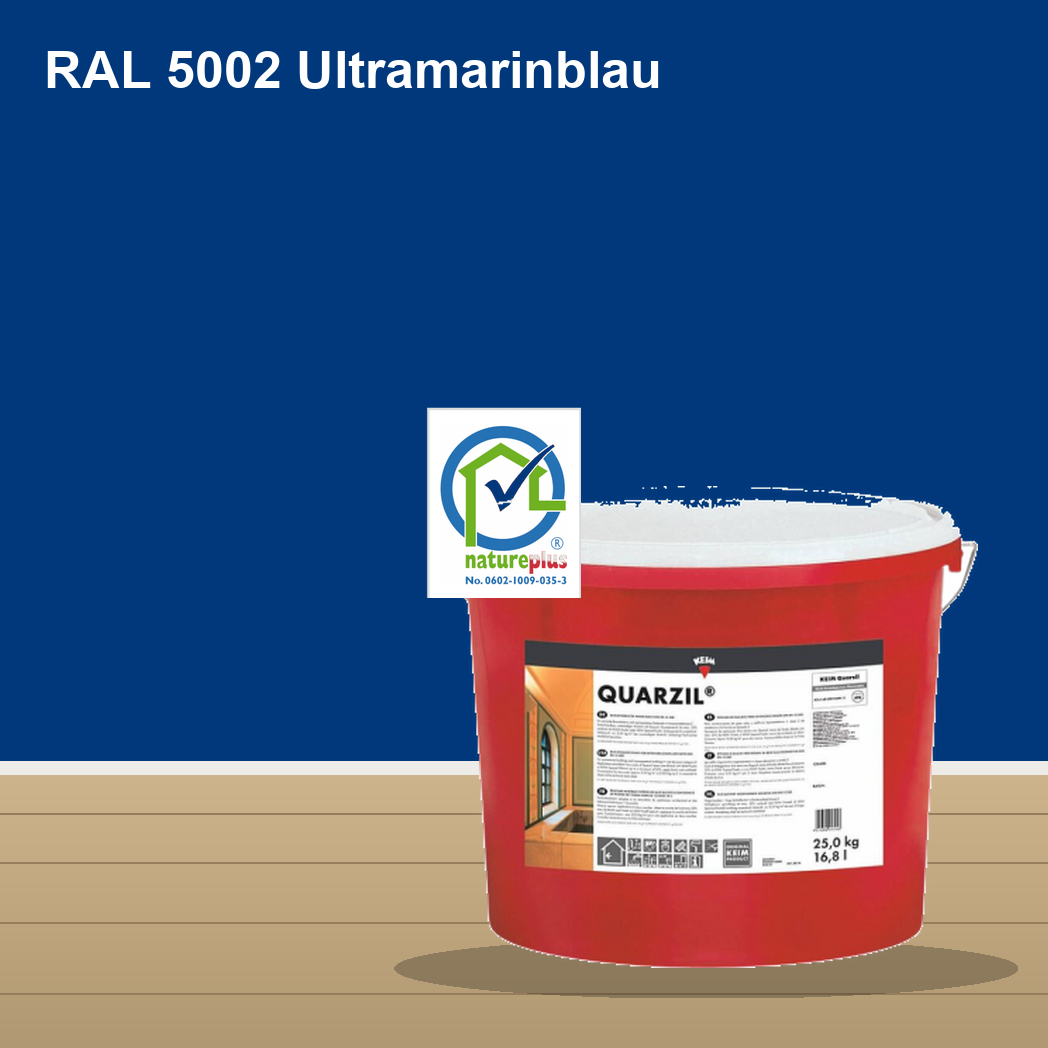 KEIM Quarzil Wandfarbe RAL 5002 Ultramarinblau – mineralische Silikat-Innenfarbe, online kaufen bei Proma Farben