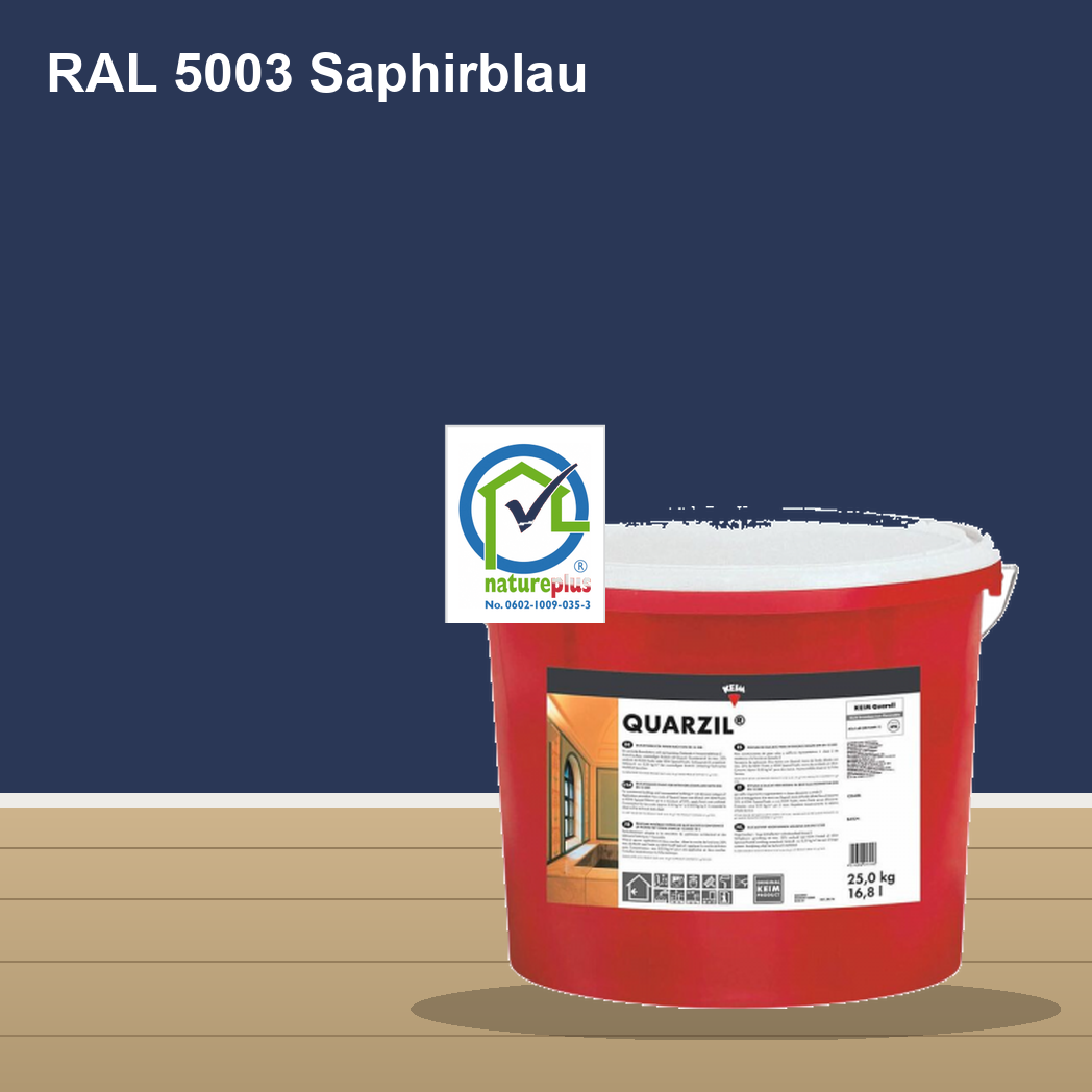 KEIM Quarzil Wandfarbe RAL 5003 Saphirblau – mineralische Silikat-Innenfarbe, online kaufen bei Proma Farben