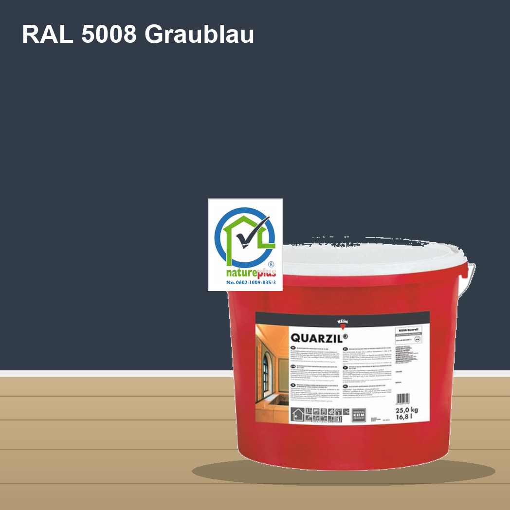 KEIM Quarzil Wandfarbe RAL 5008 Graublau – mineralische Silikat-Innenfarbe, online kaufen bei Proma Farben