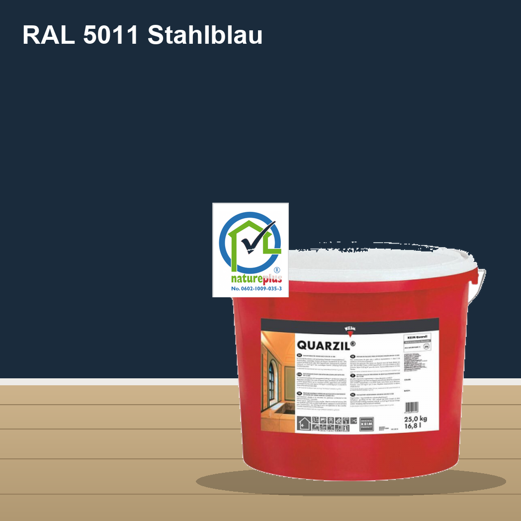 KEIM Quarzil Wandfarbe RAL 5011 Stahlblau – mineralische Silikat-Innenfarbe, online kaufen bei Proma Farben