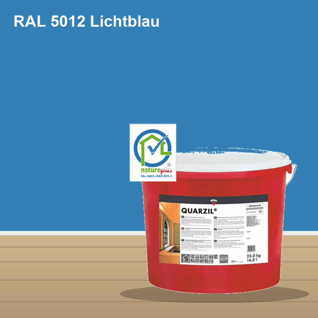 KEIM Quarzil Wandfarbe RAL 5012 Lichtblau – mineralische Silikat-Innenfarbe, online kaufen bei Proma Farben
