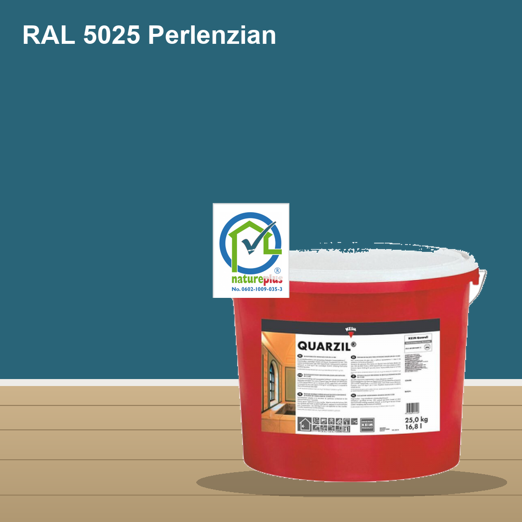KEIM Quarzil Wandfarbe RAL 5025 Perlenzian – mineralische Silikat-Innenfarbe, online kaufen bei Proma Farben