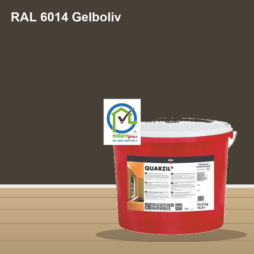 KEIM Quarzil Wandfarbe RAL 6014 Gelboliv – mineralische Silikat-Innenfarbe, online kaufen bei Proma Farben