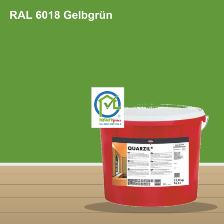 KEIM Quarzil Wandfarbe RAL 6018 Gelbgrün – mineralische Silikat-Innenfarbe, online kaufen bei Proma Farben