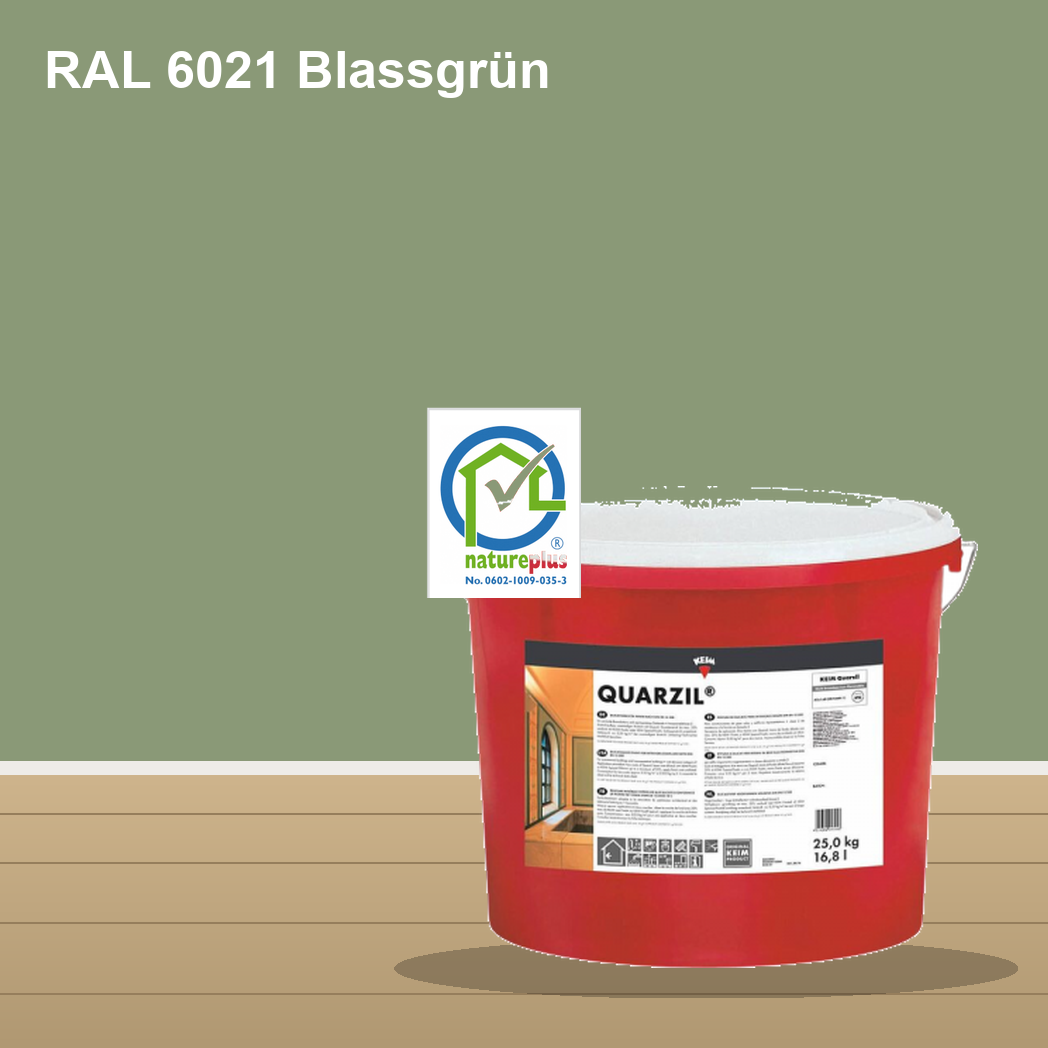 KEIM Quarzil Wandfarbe RAL 6021 Blassgrün – mineralische Silikat-Innenfarbe, online kaufen bei Proma Farben