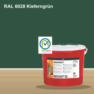 KEIM Quarzil Wandfarbe RAL 6028 Kieferngrün – mineralische Silikat-Innenfarbe, online kaufen bei Proma Farben