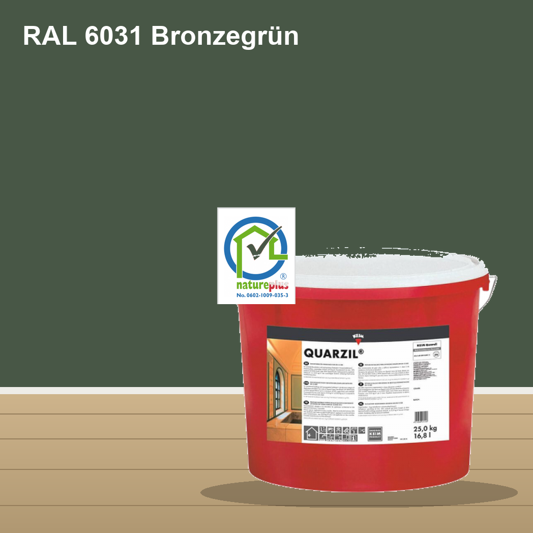 KEIM Quarzil Wandfarbe RAL 6031 Bronzegrün – mineralische Silikat-Innenfarbe, online kaufen bei Proma Farben