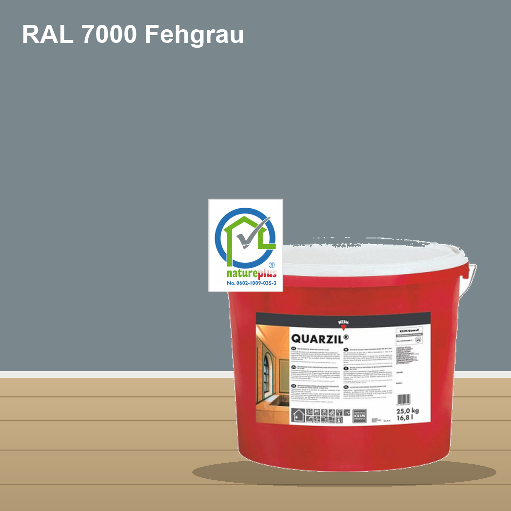 KEIM Quarzil Wandfarbe RAL 7000 Fehgrau – mineralische Silikat-Innenfarbe, online kaufen bei Proma Farben